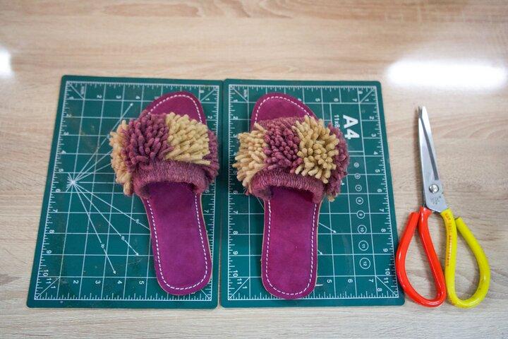 Erstellen Sie Ihre eigenen marokkanischen Sandalen mit Teppich Webtechniken