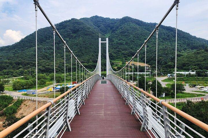 DMZ 2:a tunnel, Pocheon Sky Bridge och vattenfallstur från Seoul