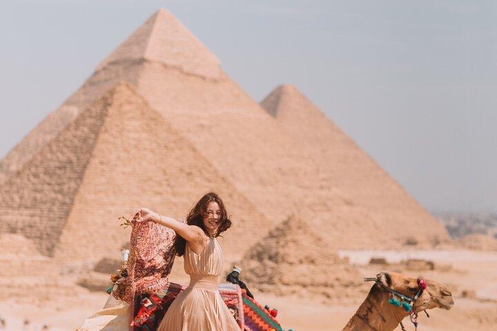 ViP alt-inclusive Giza pyramider, Sphinx, Inden for pyramiden