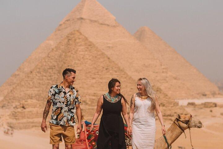 ViP alt-inclusive Giza pyramider, Sphinx, Inden for pyramiden