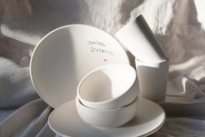 Ceramic Painting Workshop in Milan Studio with Local Artist