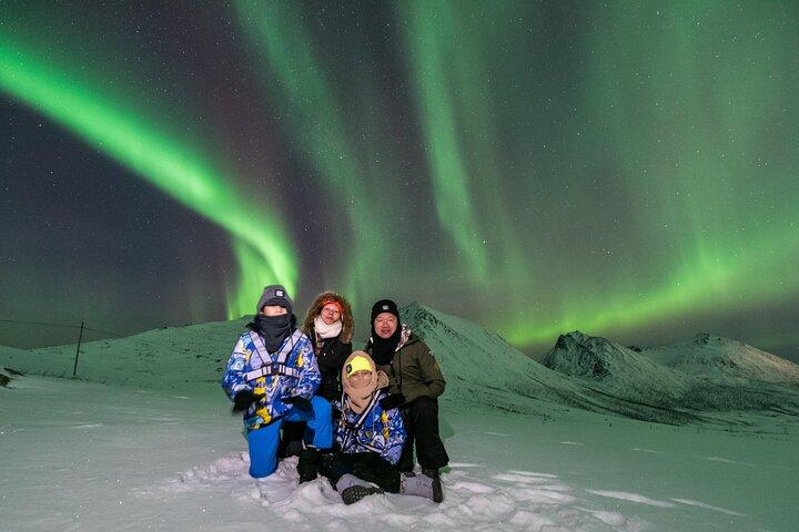 Tromsø : Visite des aurores boréales en minivan avec photographe