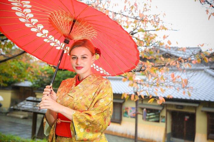 京都の着物でおしゃれ変身とロケーション撮影