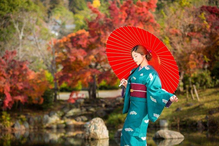 京都の着物でおしゃれ変身とロケーション撮影