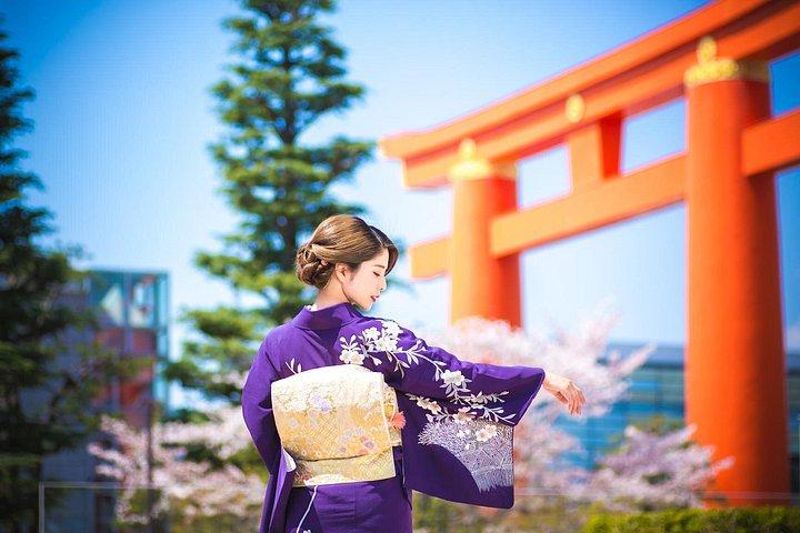 京都の着物でおしゃれ変身とロケーション撮影
