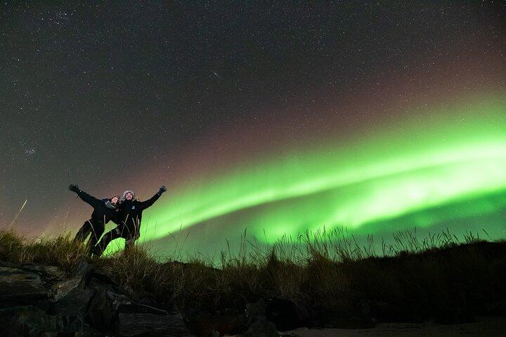 Tromsø : Visite des aurores boréales en minivan avec photographe