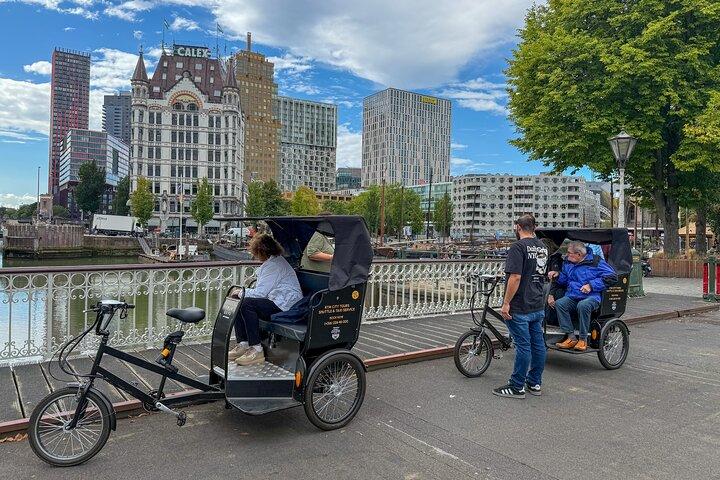 Visite privée de Rotterdam en pédicab/Rickshaw avec un Guide local