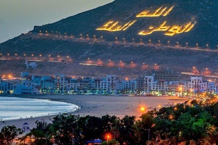 Tour della città di Agadir con tramonto a Agadir Oufella kasbah e souk