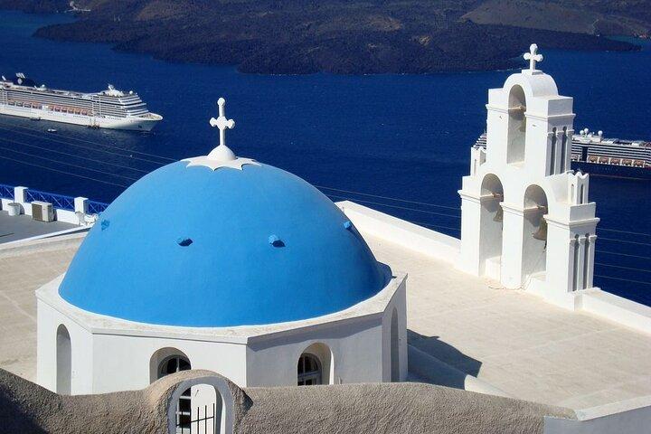 Santorini : Break Plates Show & Fira Tour a pie