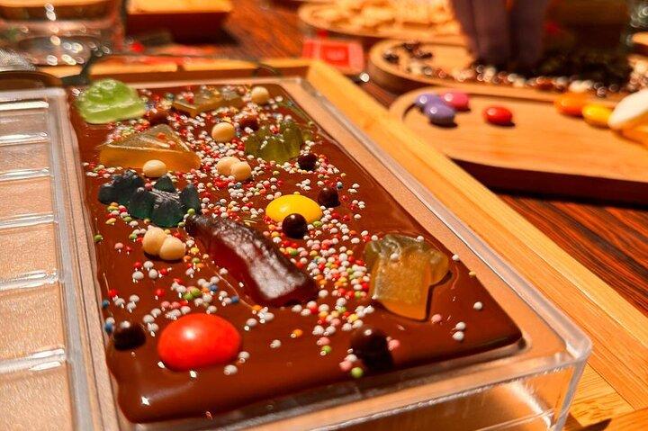 Chocoladeworkshop in Brussel: 3 chocoladerepen & cacaomasker