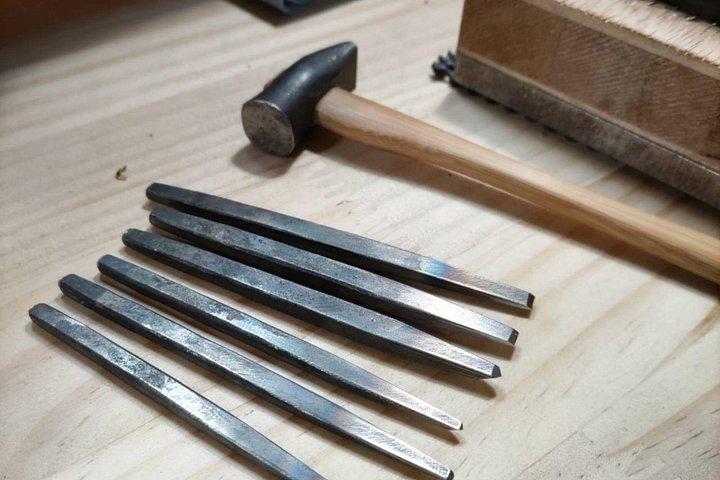 Mini Tsuba Engraving a Japanese Sword Activity