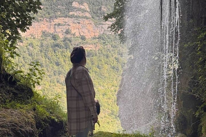 Day Trip from Barcelona: Waterfall & White Madonna Sanctuary