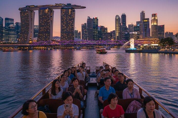 Singapore Night Tour with City Lights Skyline and River Views