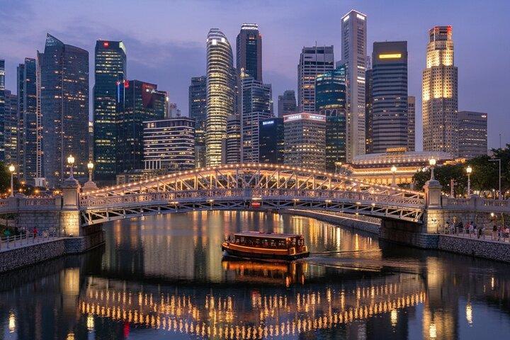 Singapore Night Tour med City Lights Skyline og udsigt over floden