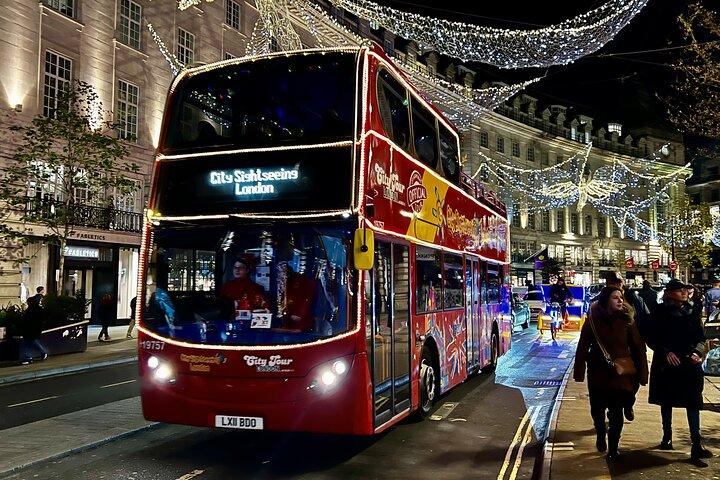 London : Weihnachtsbeleuchtungstour (Bus) + Hop-On Hop-Off 1 - Tagesboot