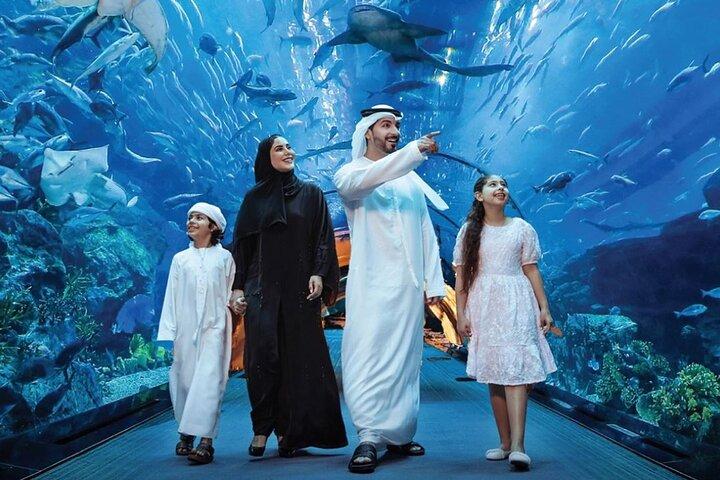 Tickets für das Dubai Mall Aquarium und den Unterwasserzoo mit privatem Transfer