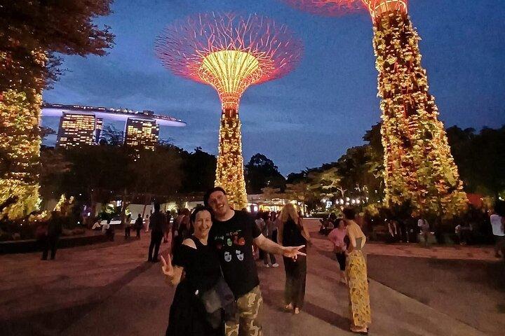 Singapore begeleide nachttour met 2 lichtshows en riviercruise