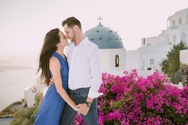 Sesión de fotos en pareja y familia en Santorini