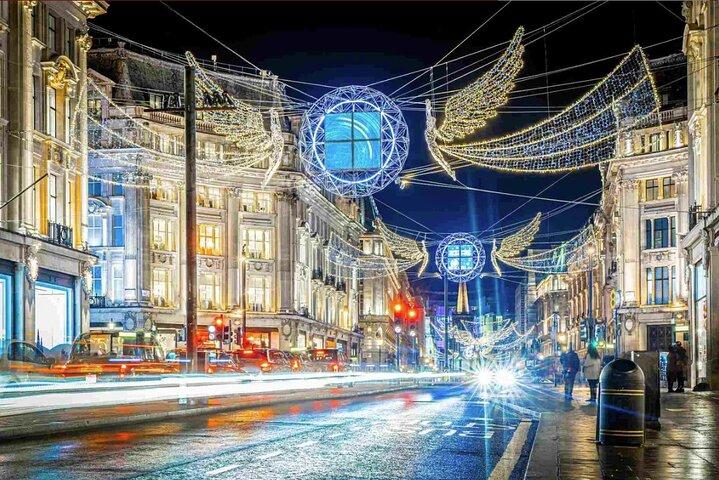 Londra : tour delle luci di Natale (bus) + Hop-On Hop-Off 1 - Day Boat
