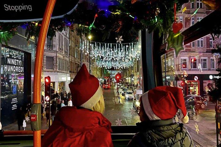 Londra : tour delle luci di Natale (bus) + Hop-On Hop-Off 1 - Day Boat
