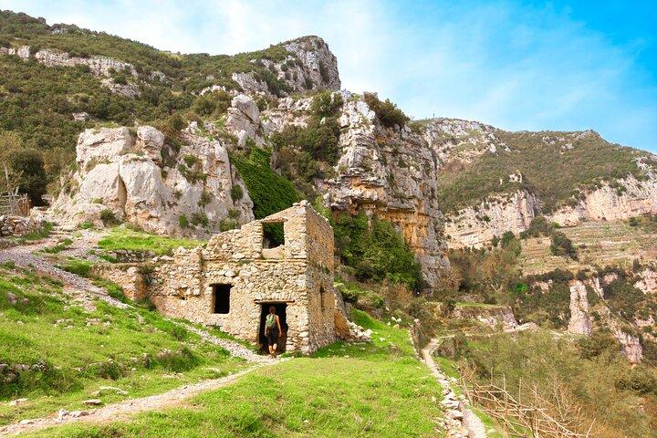 Pequeno grupo Path of the Gods Hike Tour saindo de Sorrento