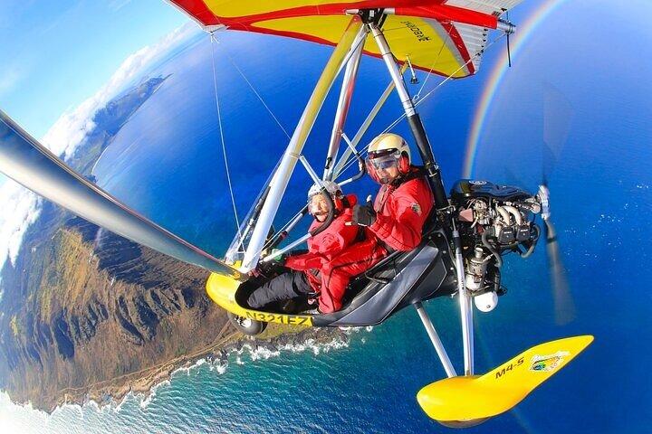 Motorizado Hang Gliding em North Shore Oahu, Havaí
