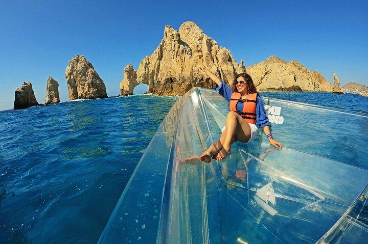 Tour nach Arch im einzigen Clear Boat im Cabo Cruise Hotel ABHOLUNG!