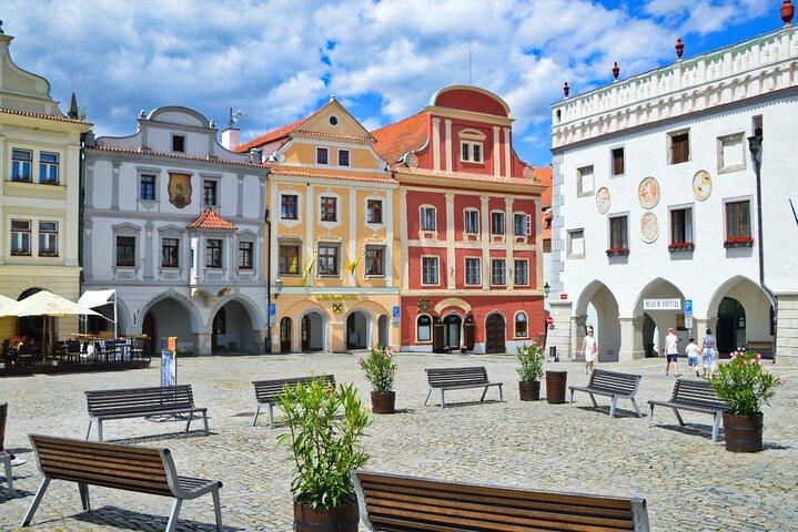 Transfer från Prag till Wien med guidad tur i Český Krumlov