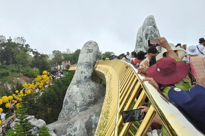 Tour del ponte Golden bridge e del drago a Da Nang dal porto di Chan May con una guida