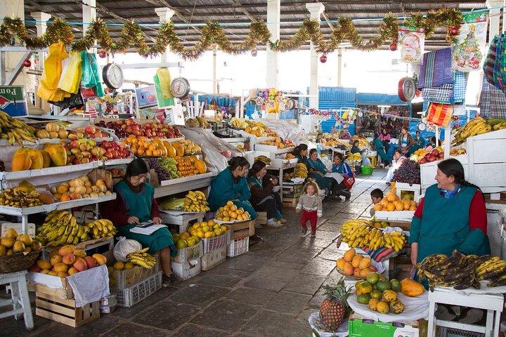 Cusco Market San Pedro and Miradors Walking Tour