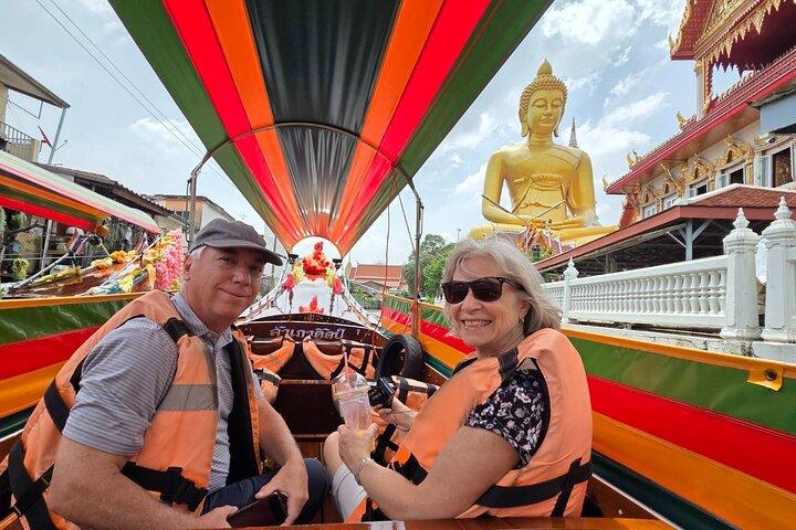 Tour por el Canal de Bangkok en barco de cola larga, Wat Arun y Wat Pho