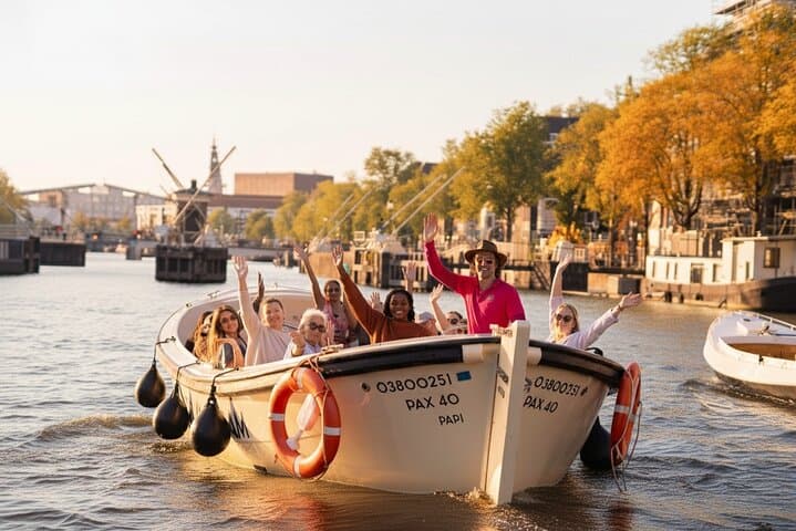 Amsterdam 90 minutes Canal Cruise with bar and snacks on board.