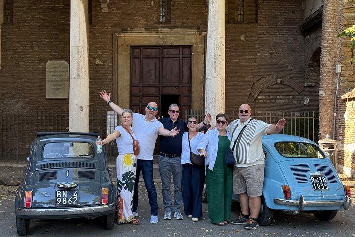 Rome Food Tour en voiture Fiat 500 vintage