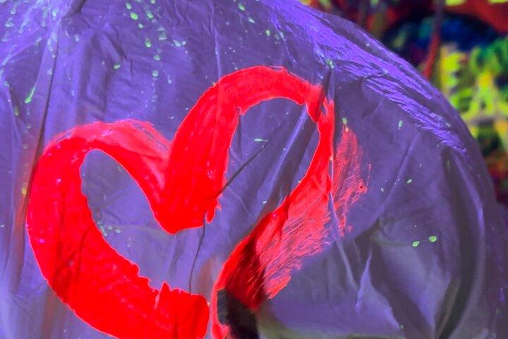 Private neon lys skydning og spinning kunst klasse i LA