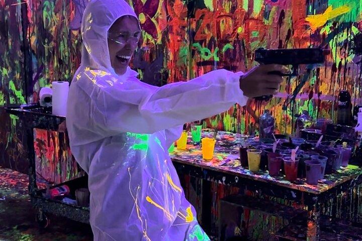 Privé Neonlicht schieten en draaiende kunstklas in LA