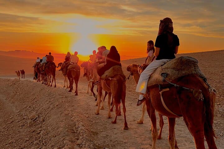 Marrakech Agafay Desert Sunset Camel Ride and Dinner Show