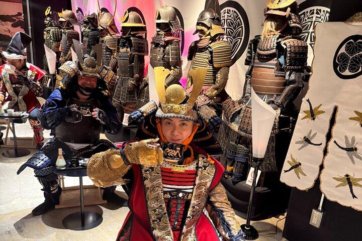 Kyoto Samurai Armor Experience: Matcha, Calligraphy, Photoshoot