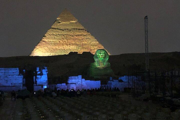 private light and sound show Pyramids + free romantic dinner