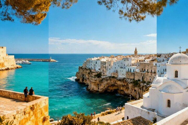 Mellan byar och vågor: Polignano med båt, Monopoli och Ostuni till fots