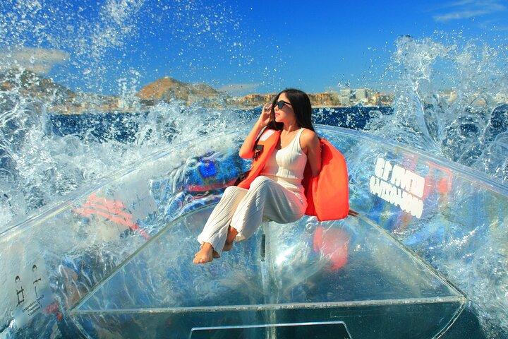 Tour ad Arch nell'unica Clear Boat a Cabo Cruise Hotel PICKUP!