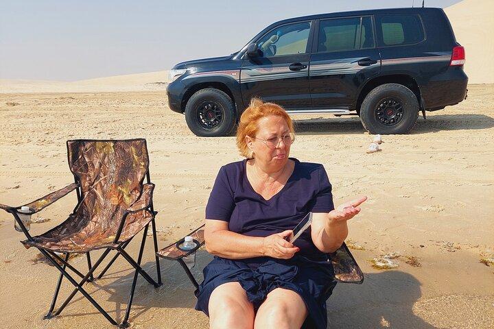 Doha Desert Safari Dune Bashing, paseo en camello y visita al mar interior