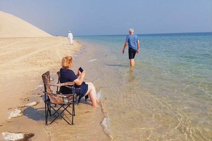 Doha Desert Safari Dune Bashing, paseo en camello y visita al mar interior