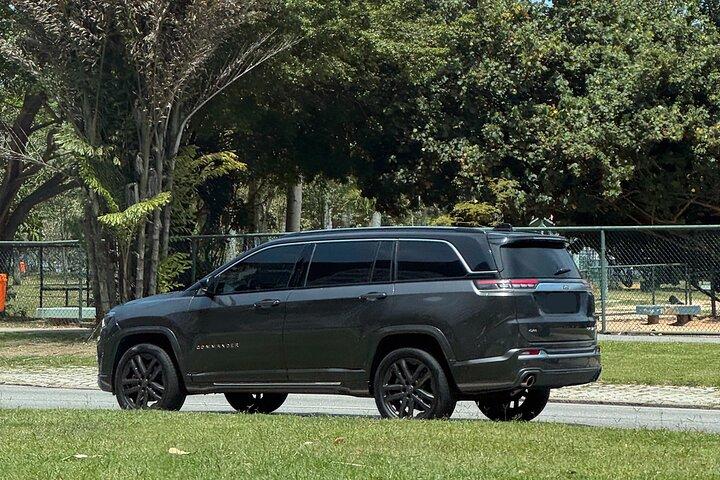 Transporte privado de aeroporto com veículo de luxo e blindado