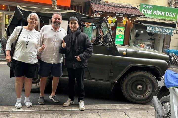 ハノイ・ジープツアー：半日市内観光、食事、田園観光、バットチャン観光