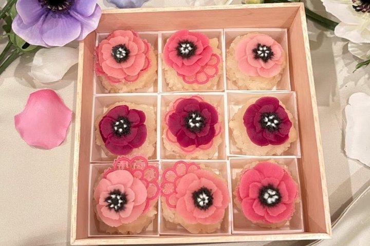 お花和菓子作り体験：イソギンチャクの美箱