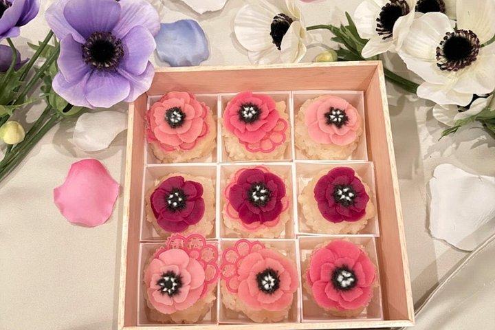 お花和菓子作り体験:イソギンチャクの美箱