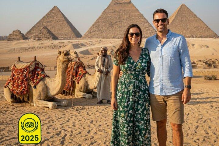 Volledige dagtour naar de piramides van Gizeh Saqqara Memphis Sphinx privé
