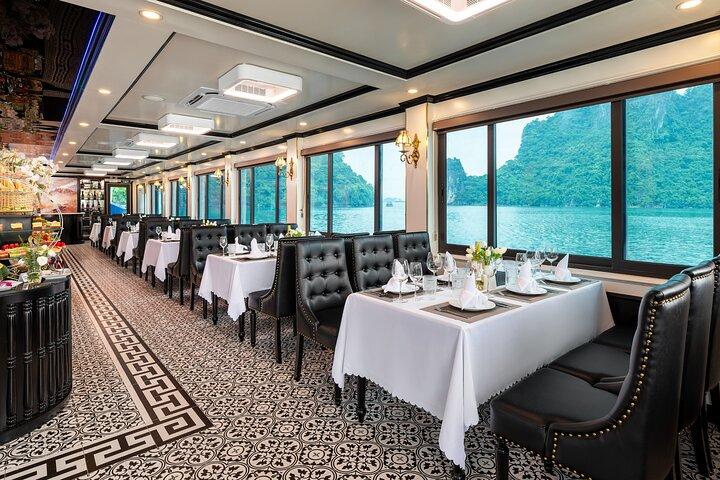 Halong 1 giorno con crociera premium, pasto a buffet, festa al tramonto