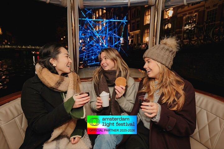 Amsterdam Light Festival: crociera riscaldata con bevande calde e boccone