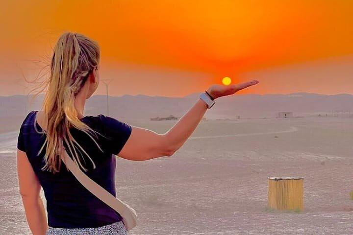 Desert Agafay Tour con spettacolo Cena / Quad Bike & Giro in Cammello al tramonto